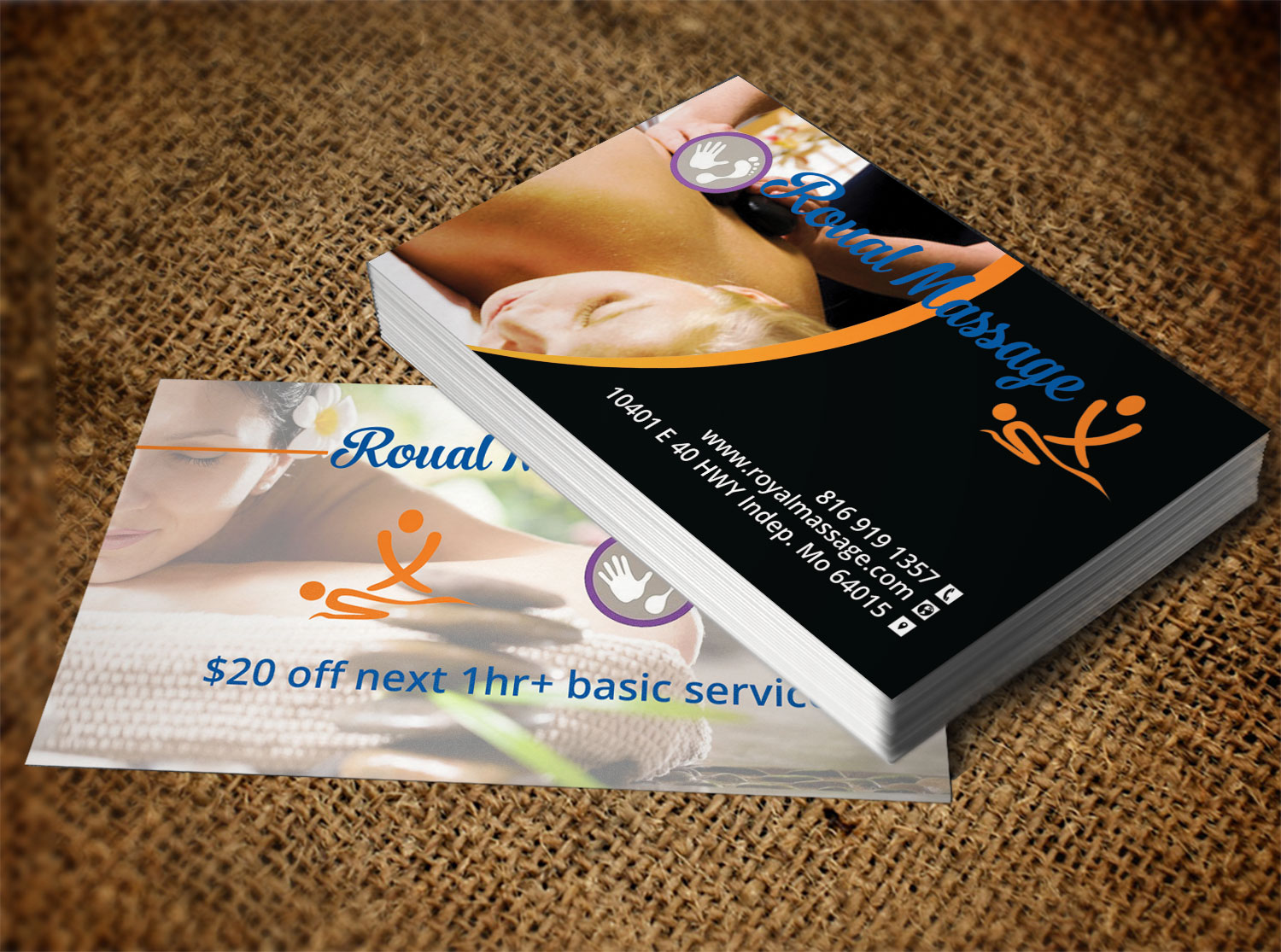 Diseño de Tarjeta de Presentación por Lanka Ama para Royal Massage | Diseño #8463132