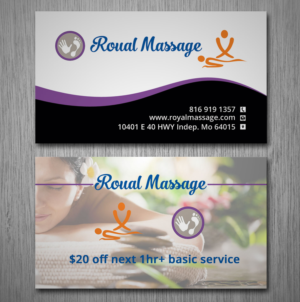 Diseño de Tarjeta de Presentación por Lanka Ama para Royal Massage | Diseño: #8463133