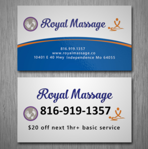 Business Card Design by Lanka Ama for Royal Massage | Design: #8463136