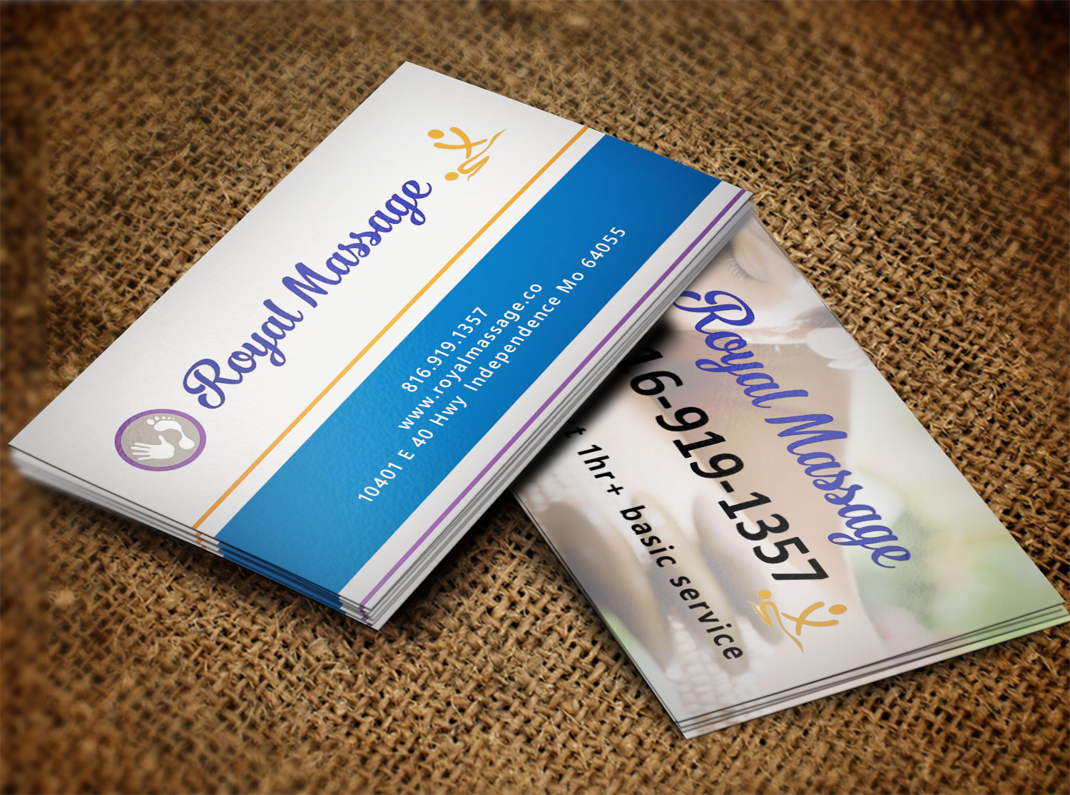 Diseño de Tarjeta de Presentación por Lanka Ama para Royal Massage | Diseño #8463137