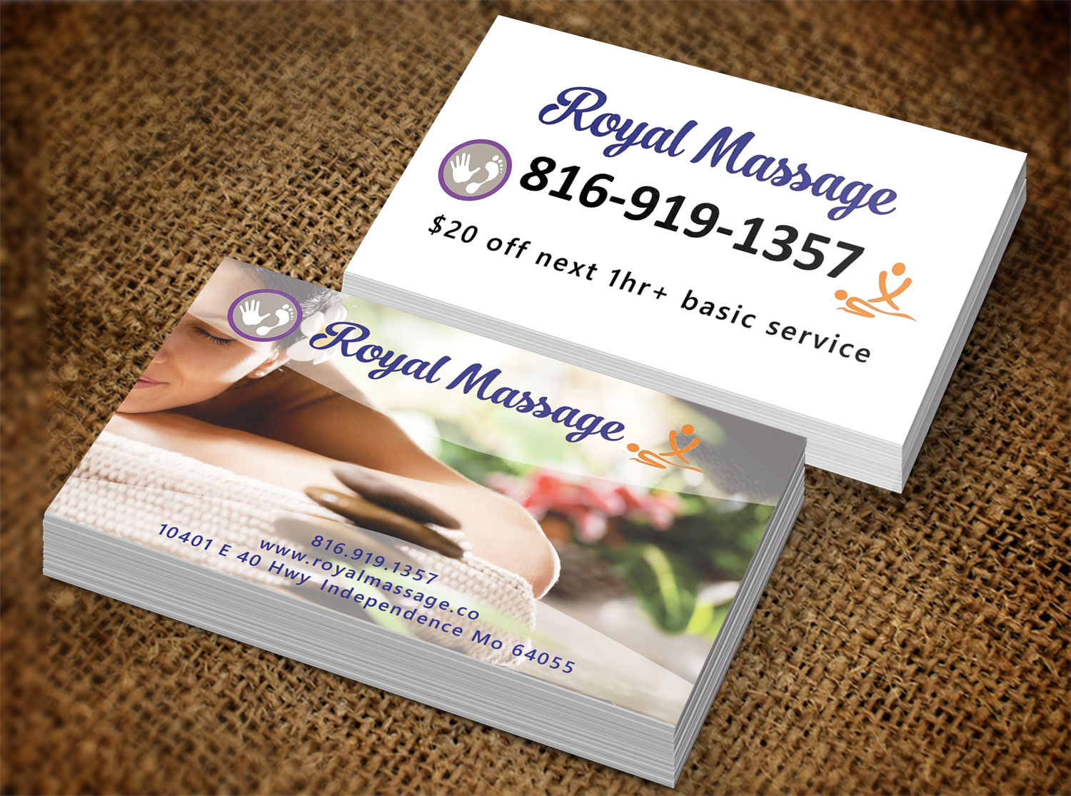 Diseño de Tarjeta de Presentación por Lanka Ama para Royal Massage | Diseño #8463140