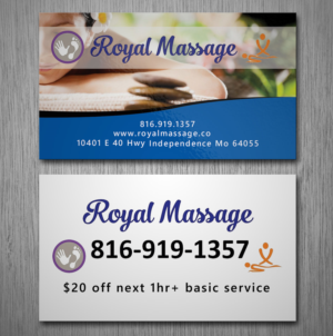 Diseño de Tarjeta de Presentación por Lanka Ama para Royal Massage | Diseño: #8463141