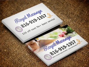 Business Card Design by Lanka Ama for Royal Massage | Design: #8463142