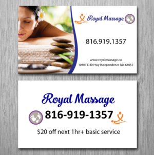 Business Card Design by Lanka Ama for Royal Massage | Design: #8469514