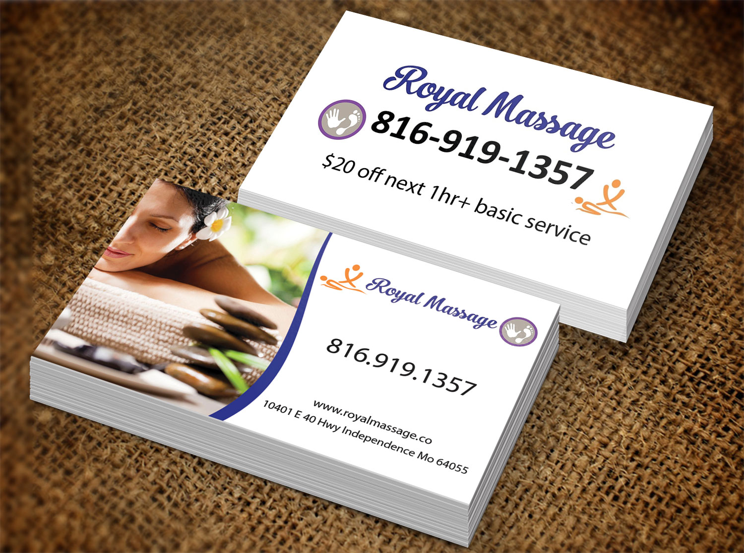 Business Card Design by Lanka Ama for Royal Massage | Design #8469516