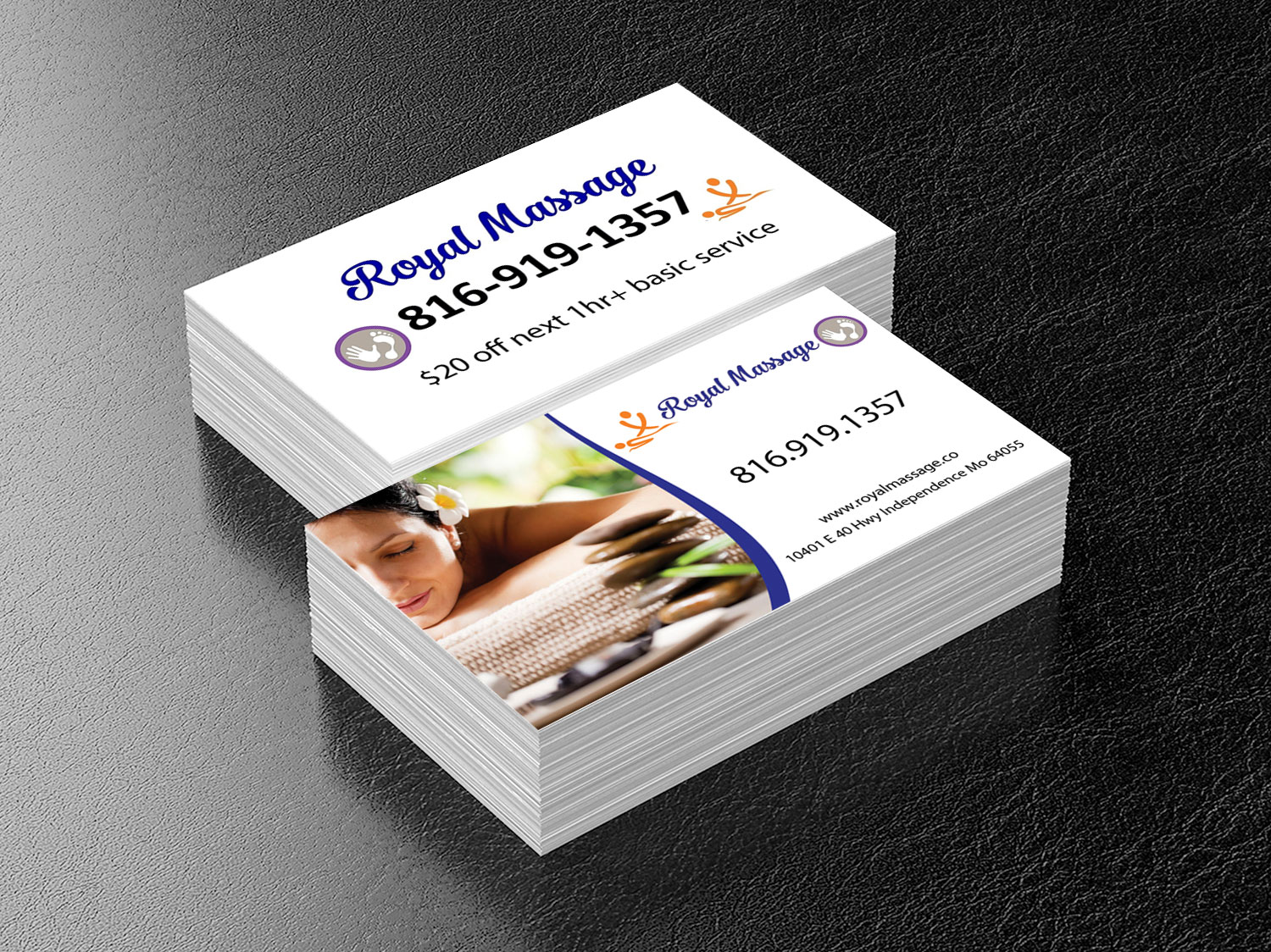 Business Card Design by Lanka Ama for Royal Massage | Design #8469517