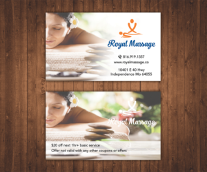 Diseño de Tarjeta de Presentación por Stylez Designz para Royal Massage | Diseño: #8488949