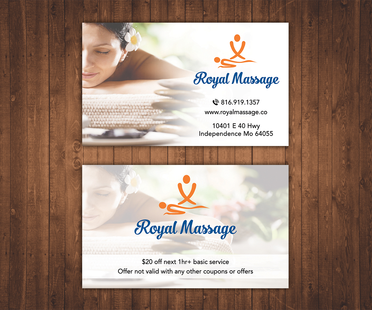 Diseño de Tarjeta de Presentación por Stylez Designz para Royal Massage | Diseño #8488950