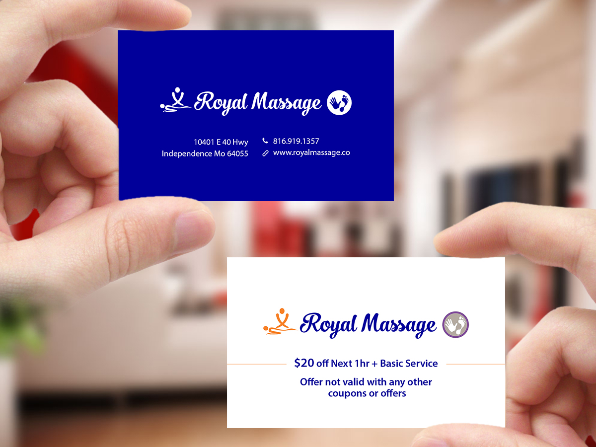 Diseño de Tarjeta de Presentación por Creations Box 2015 para Royal Massage | Diseño #8462573