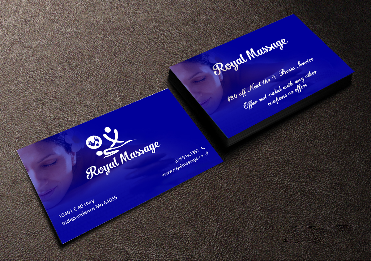 Business Card Design by Creations Box 2015 for Royal Massage | Design #8462610