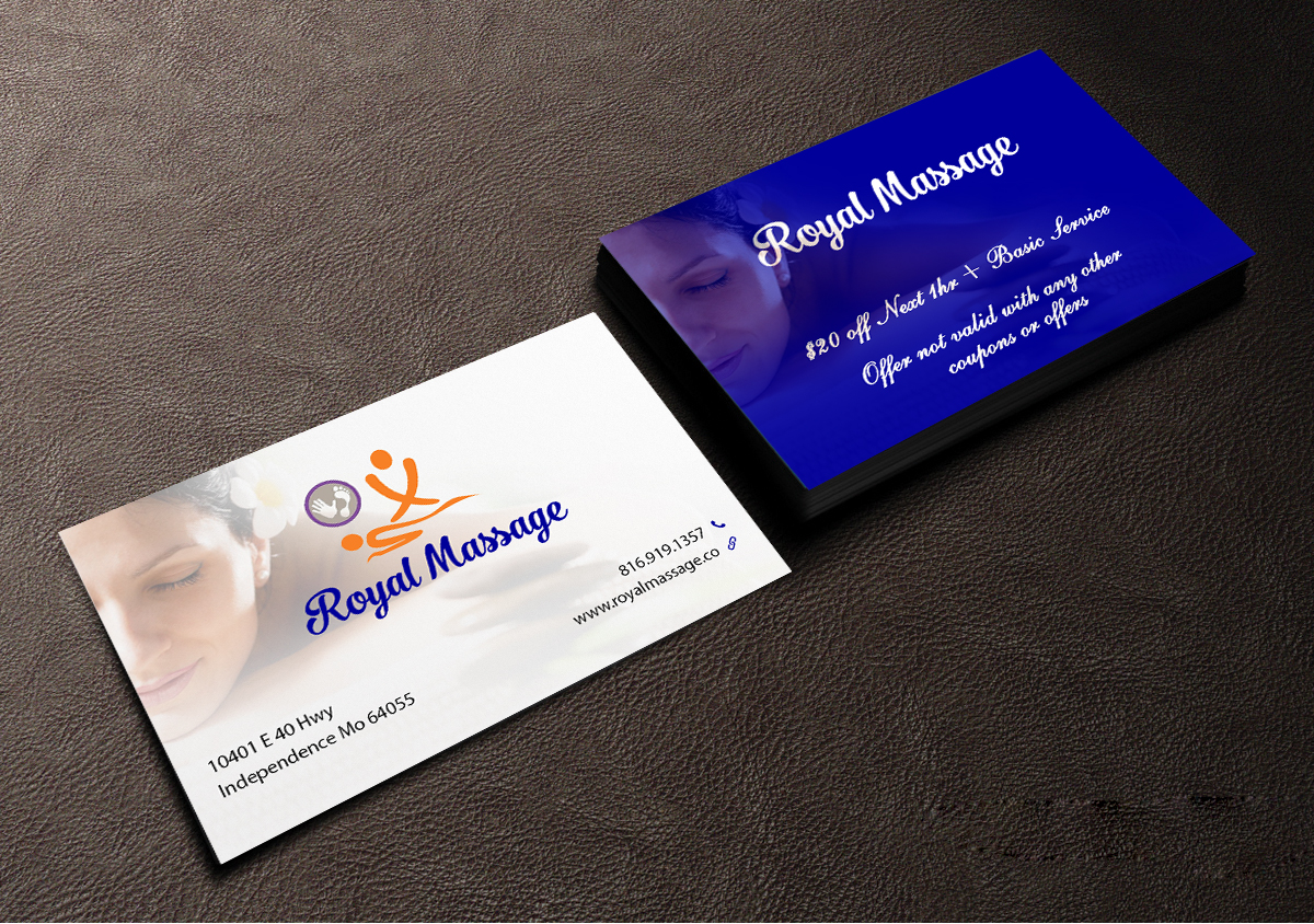 Diseño de Tarjeta de Presentación por Creations Box 2015 para Royal Massage | Diseño #8462611