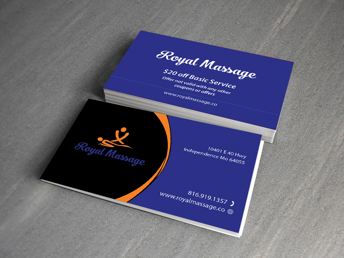 Diseño de Tarjeta de Presentación por Creations Box 2015 para Royal Massage | Diseño #9181358