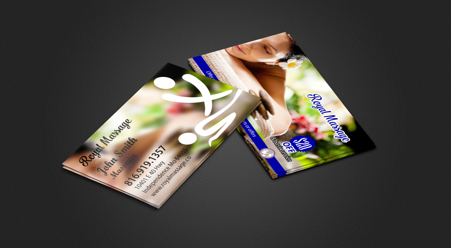 Business Card Design by chandrayaan.creative for Royal Massage | Design #8460882