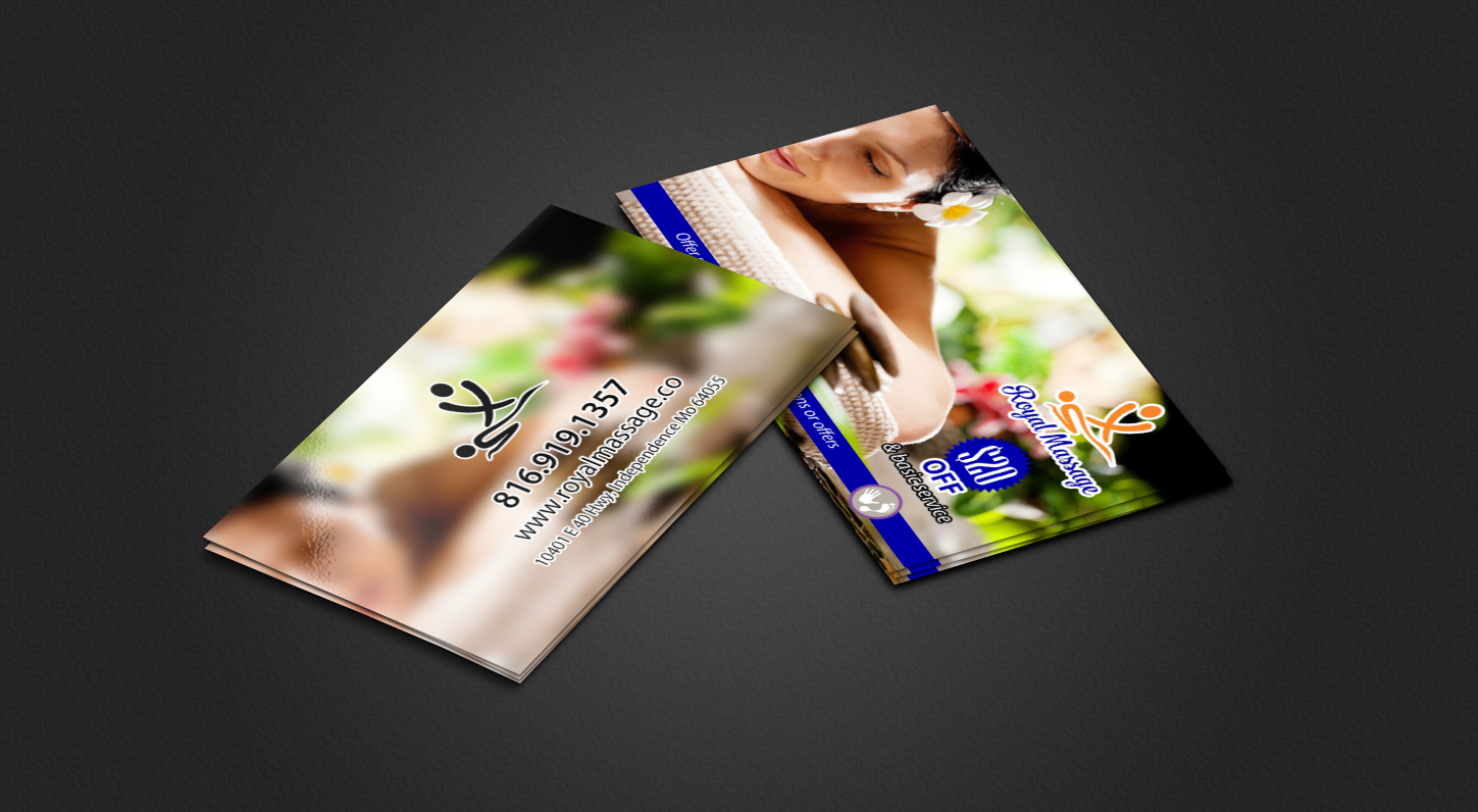 Business Card Design by chandrayaan.creative for Royal Massage | Design #8460897