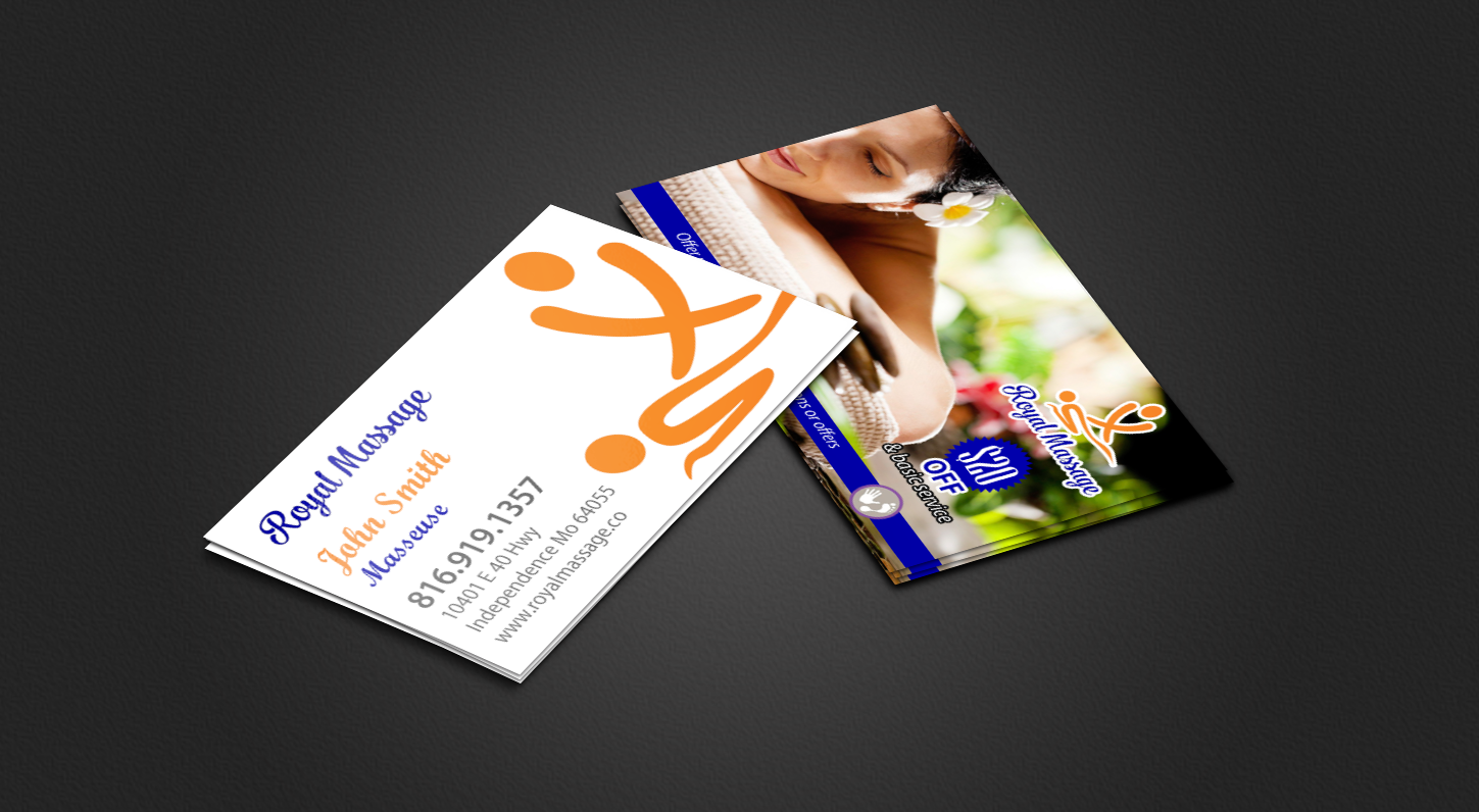 Diseño de Tarjeta de Presentación por chandrayaan.creative para Royal Massage | Diseño #8473434