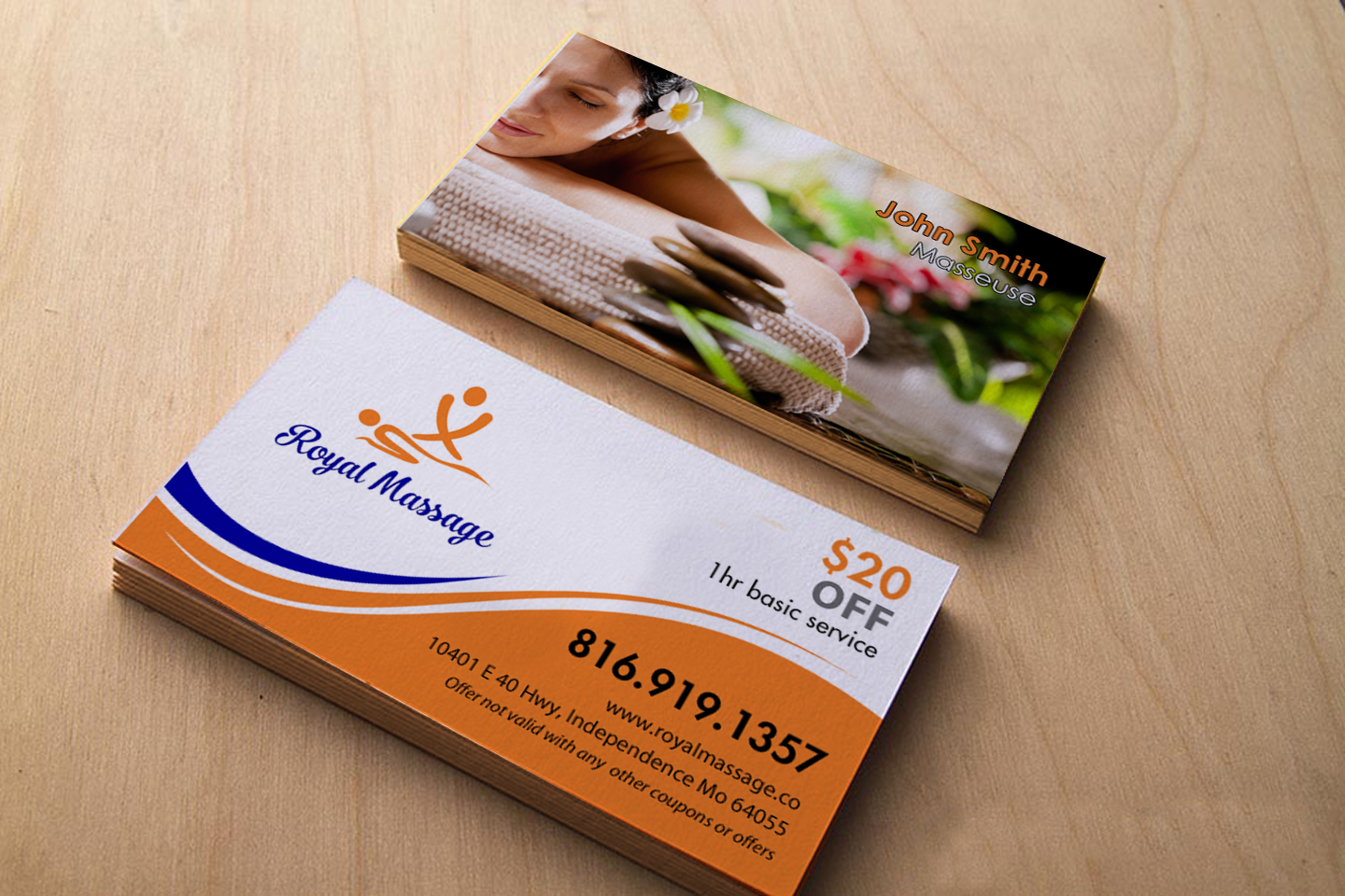 Business Card Design by chandrayaan.creative for Royal Massage | Design #9175338
