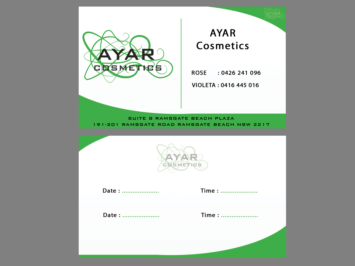 Design de Carte de Visite par Akaram Advertising pour THE TRUSTEE FOR AYAR DENTAL PRACTICE FAMILY TRUST | Design #1993327