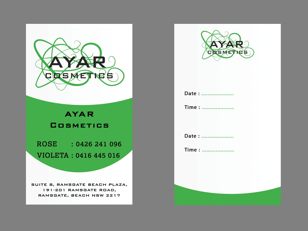 Design de Carte de Visite par Akaram Advertising pour THE TRUSTEE FOR AYAR DENTAL PRACTICE FAMILY TRUST | Design #1993844