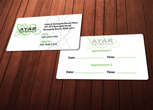 Business Card Design by Chere for THE TRUSTEE FOR AYAR DENTAL PRACTICE FAMILY TRUST | Design #1994424