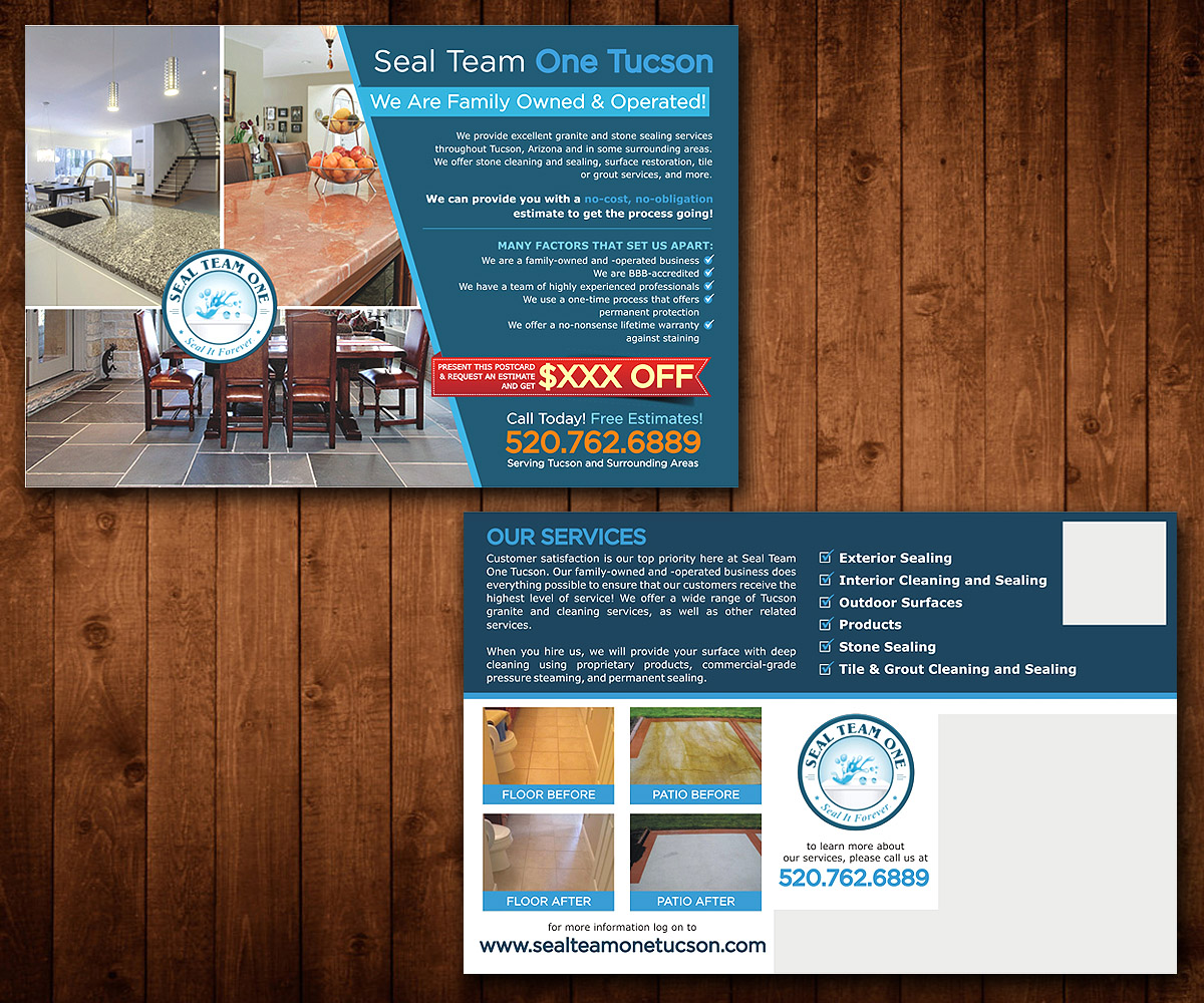 Postcard Design by Designers Hub for Seal Team One Tucson | Design: #8506864