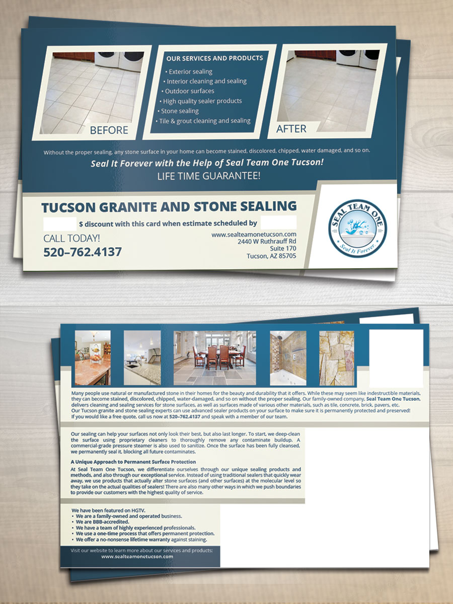 Postcard Design by raluca.b for Seal Team One Tucson | Design #8499294