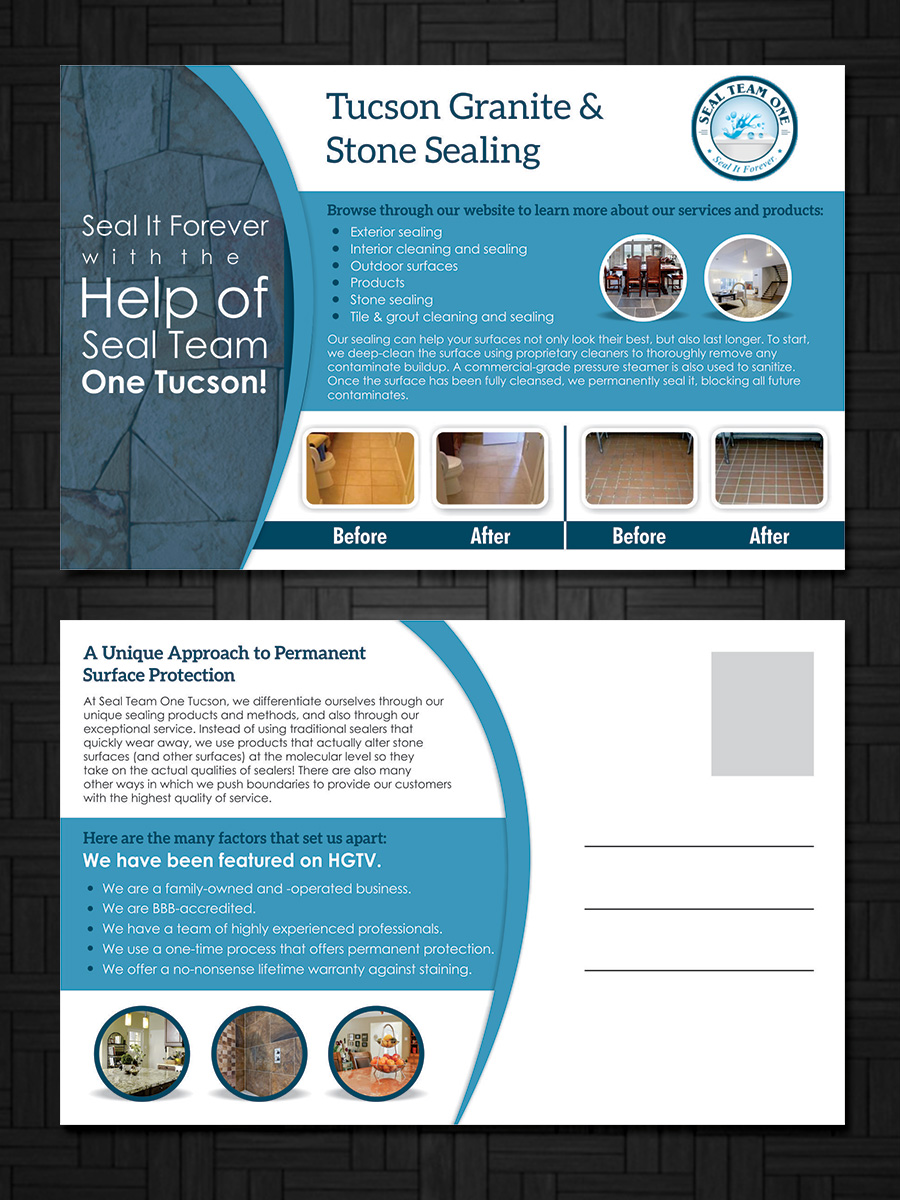 Postcard Design by ESolz Technologies for Seal Team One Tucson | Design #8458427