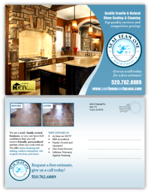 Postcard Design by citygirl17 for Seal Team One Tucson | Design #8511382