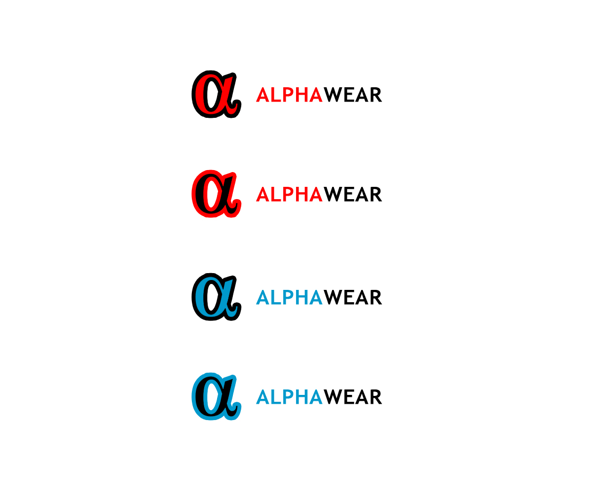 Logo Design by R O N I E for Alpha Wear Inc. | Design #9216318
