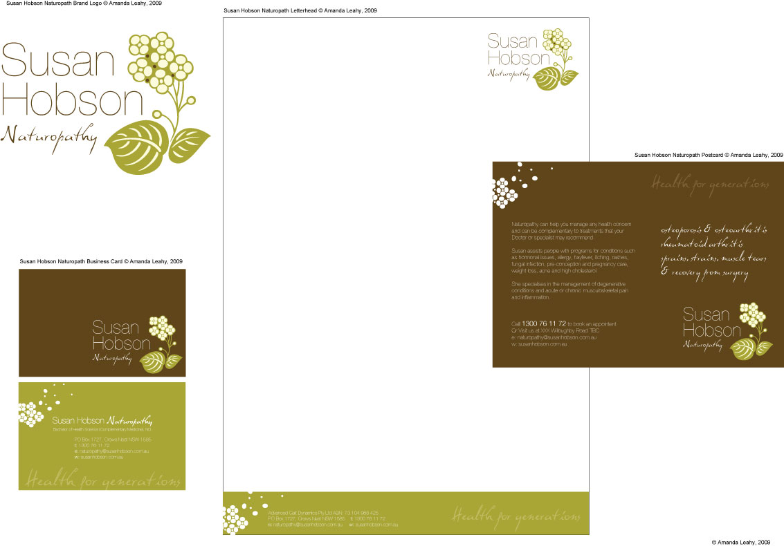 Stationery Design by Amanda Leahy for Susan Hobson | Design #14305