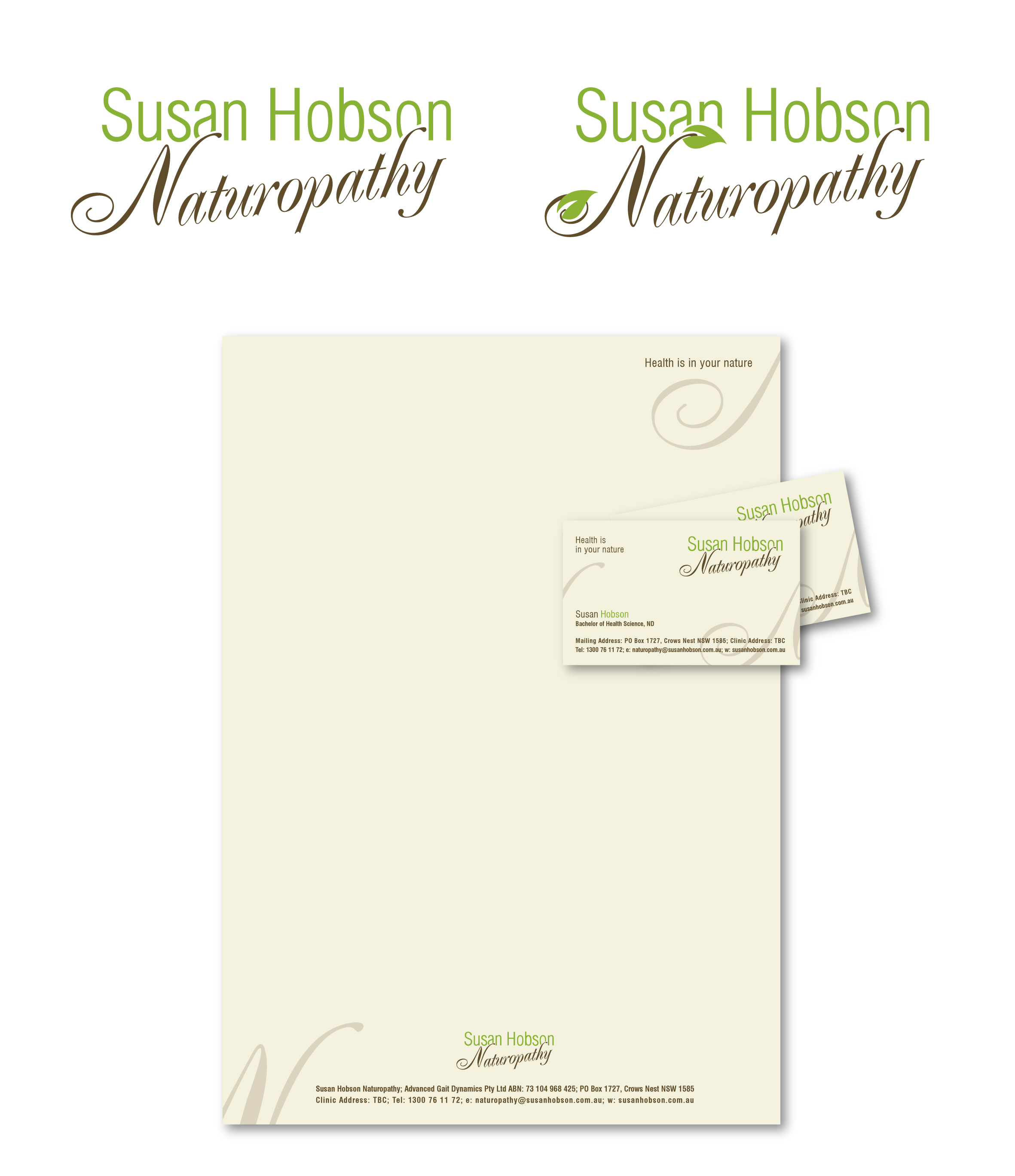 Diseño de Papelería por Vera Stoyanova para Susan Hobson | Diseño #15072