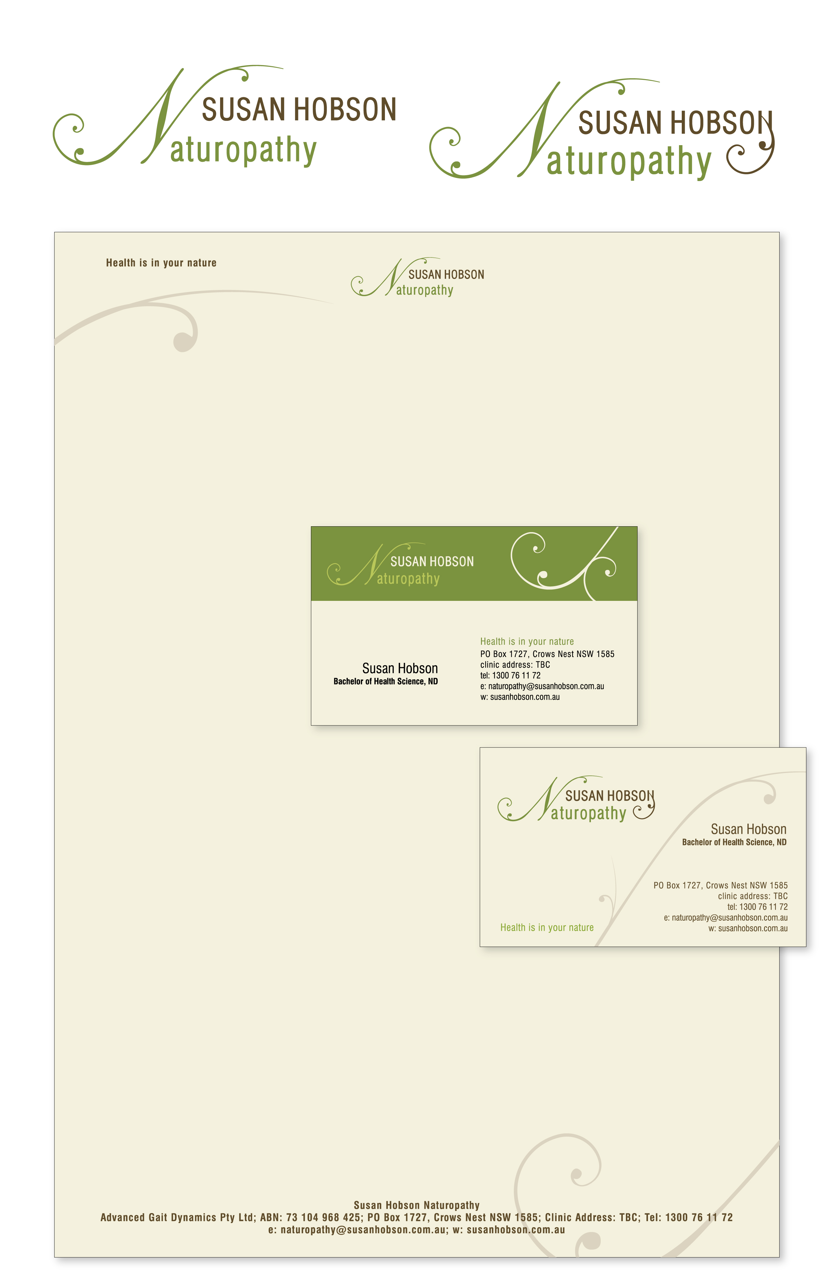 Stationery Design by Vera Stoyanova for Susan Hobson | Design #15174