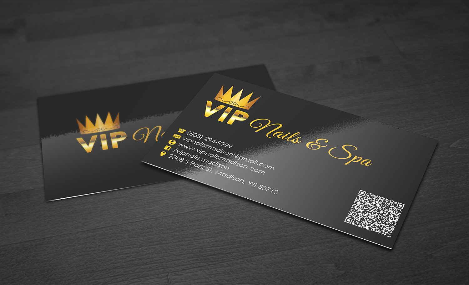 Business Card Design by premnice for VIP Nails & Spa | Design #9237689