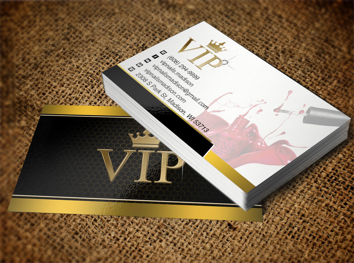 Design de Carte de Visite par Lanka Ama pour VIP Nails & Spa | Design #8502942