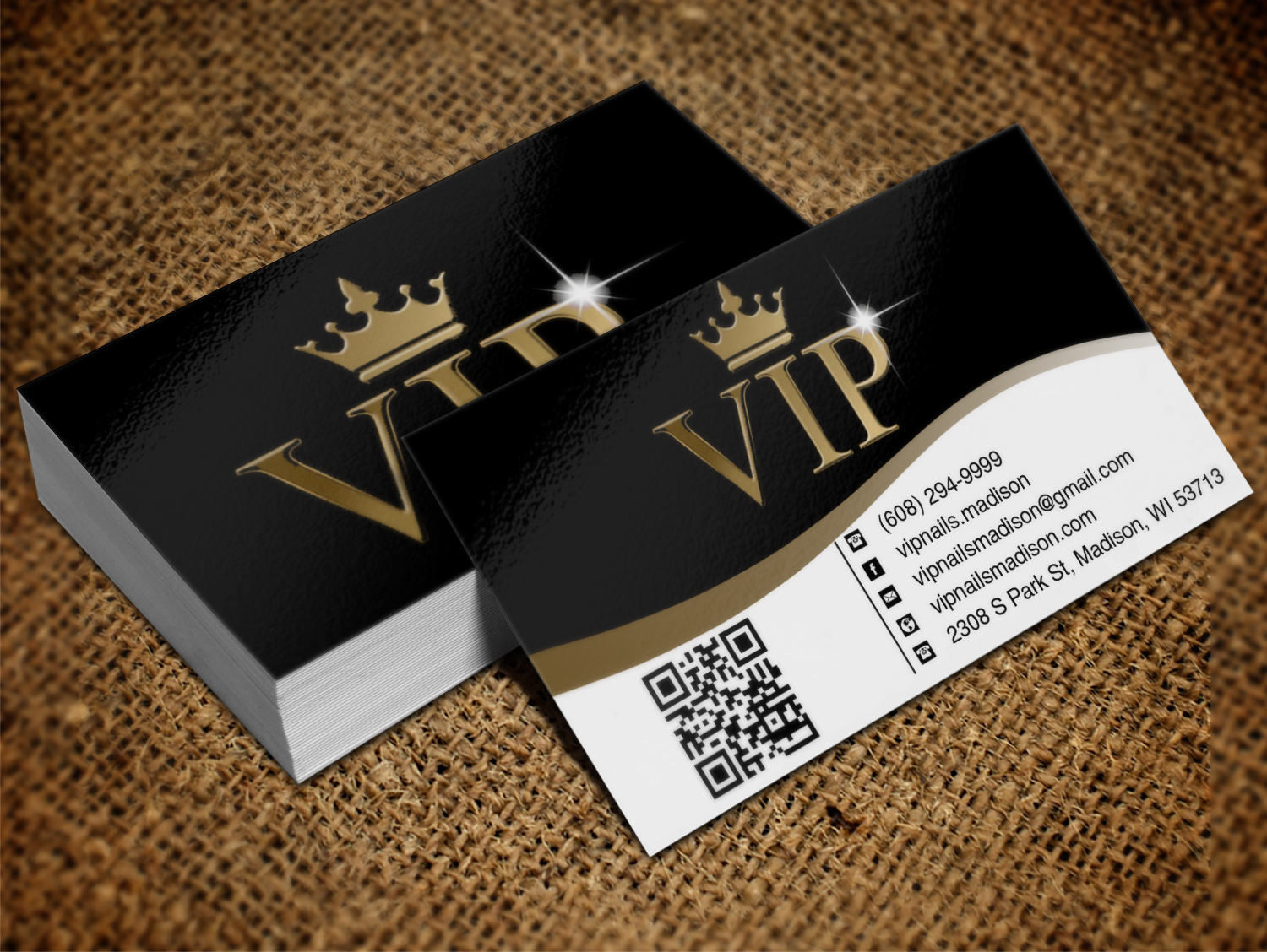 Design de Carte de Visite par Lanka Ama pour VIP Nails & Spa | Design #8502944