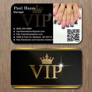 Visitenkarten-Design von Lanka Ama für VIP Nails & Spa | Design: #8502948