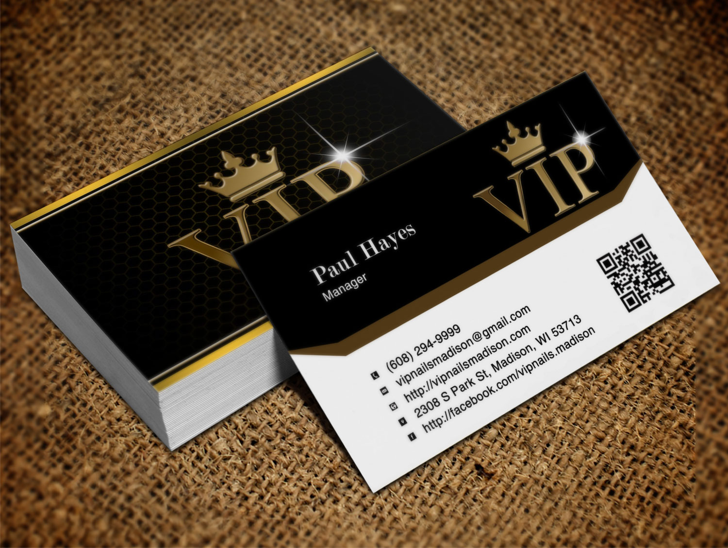 Business Card Design by Lanka Ama for VIP Nails & Spa | Design #8502950