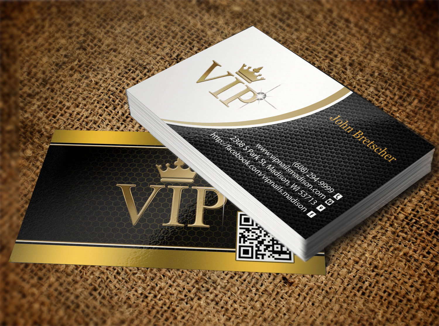 Business Card Design by Lanka Ama for VIP Nails & Spa | Design #8502953