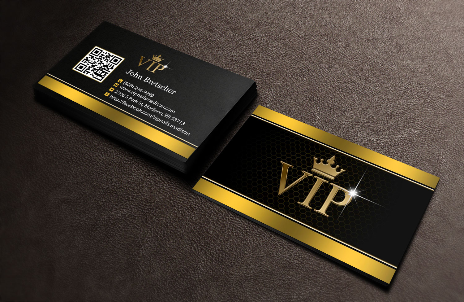 Business Card Design by Lanka Ama for VIP Nails & Spa | Design #8502957
