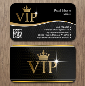 Visitenkarten-Design von Lanka Ama für VIP Nails & Spa | Design: #8502965