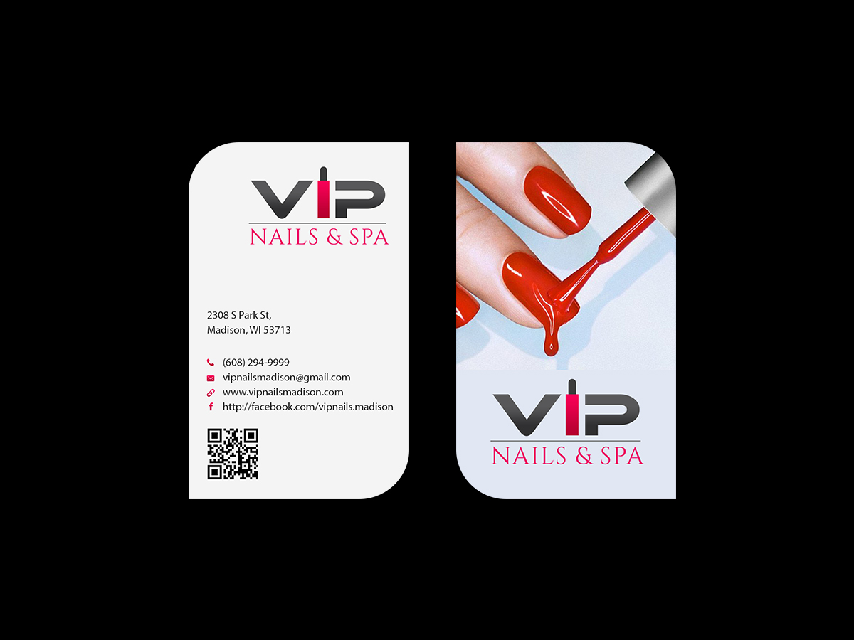 Business Card Design by Creations Box 2015 for VIP Nails & Spa | Design #8515116