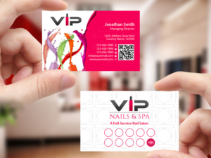 Visitenkarten-Design von Creations Box 2015 für VIP Nails & Spa | Design: #8529486