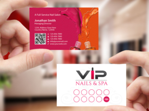 Visitenkarten-Design von Creations Box 2015 für VIP Nails & Spa | Design: #8529487
