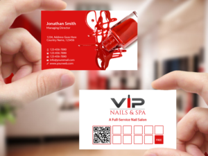 Visitenkarten-Design von Creations Box 2015 für VIP Nails & Spa | Design: #8529488