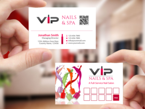 Visitenkarten-Design von Creations Box 2015 für VIP Nails & Spa | Design: #8529490