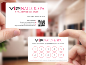 Diseño de Tarjeta de Presentación por Creations Box 2015 para VIP Nails & Spa | Diseño #8566161