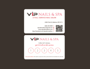 Visitenkarten-Design von Creations Box 2015 für VIP Nails & Spa | Design: #9511990