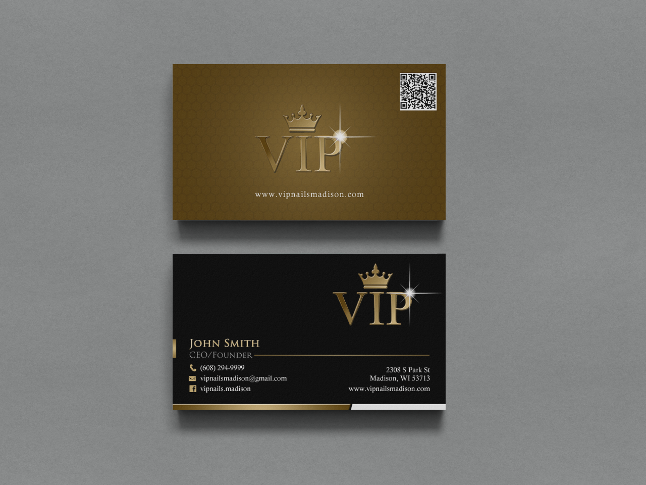 Visitenkarten-Design von chandrayaan.creative für VIP Nails & Spa | Design #8506206