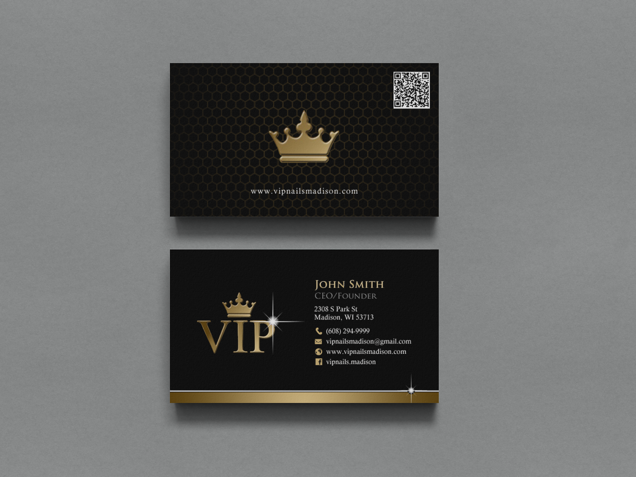 Business Card Design by chandrayaan.creative for VIP Nails & Spa | Design #8506209