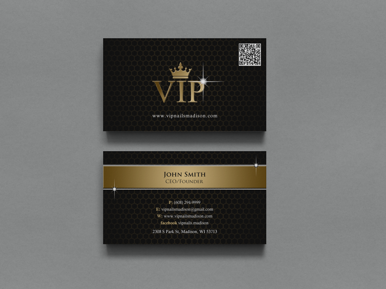 Business Card Design by chandrayaan.creative for VIP Nails & Spa | Design #8506212