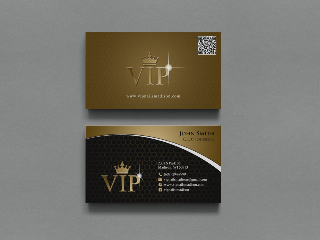 Business Card Design by chandrayaan.creative for VIP Nails & Spa | Design #8506217